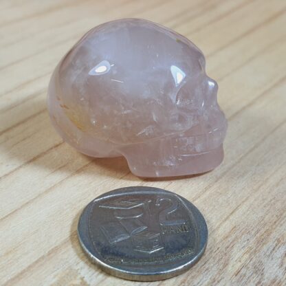 Dark Pink Rose Quartz, Hand Carved, Mini Crystal Skull Crystals Smudge SA Crystals 4