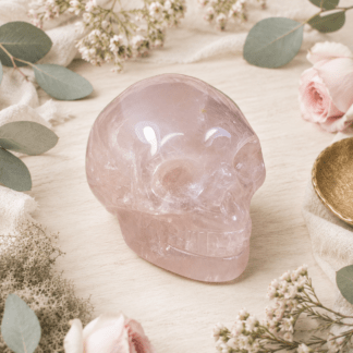 Rose Quartz Skull A1 Mini
