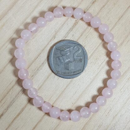 Rose Quartz Bracelet, 6mm Beads Crystals Smudge SA Crystals 3