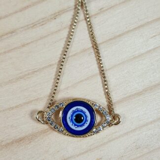 Golden Evil Eye Slip Bracelet Evil Eye Jewellery Smudge SA Crystals