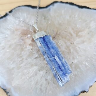 Blue Kyanite Blade with Silver Tip (Alignment, Inner Wisdom, Empowerment)